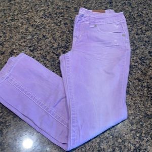 Girls Justice lavender jeans, size 10.5